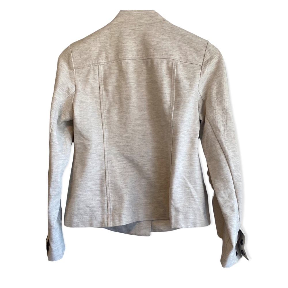Cabi Tan Heathered Button Down Collared Oversized… - image 2